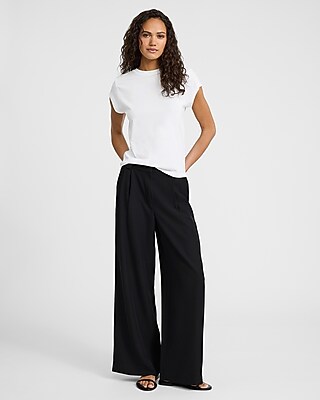 Textured Twill High Waisted Relaxed Trouser - image 4