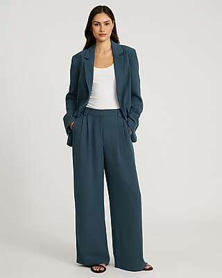 Signature Crepe High Waisted Relaxed Trouser