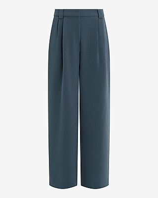 Signature Crepe High Waisted Relaxed Trouser