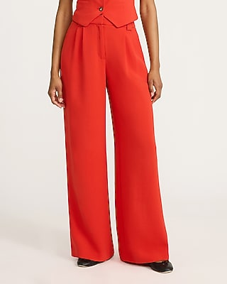 dress red pants Crimson red stretch dress pants for women | Petite & Tall
