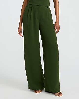 High Waisted Relaxed Trouser in Signature Crepe