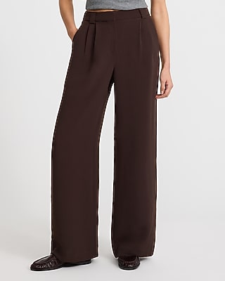 High Waisted Relaxed Trouser in Signature Crepe