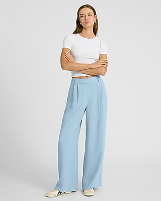 Signature Crepe High Waisted Relaxed Trouser