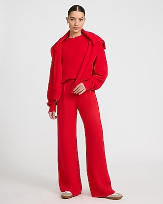 Signature Crepe High Waisted Relaxed Trouser