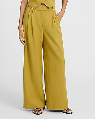 Editor Linen-blend Mid Rise Ankle Trouser