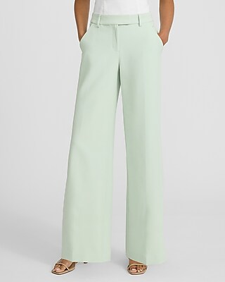 Editor Studio Stretch Twill Mid Rise Wide Leg Pant