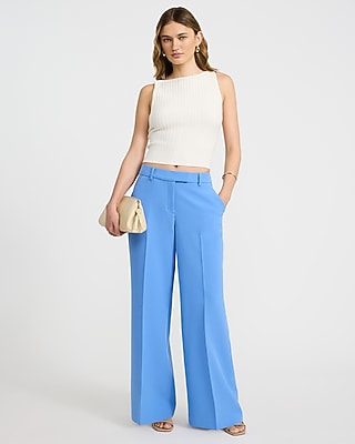 Editor Signature Stretch Mid Rise Wide Leg Pant