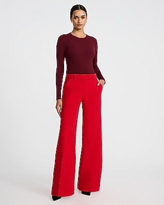 Editor Signature Stretch Mid Rise Wide Leg Pant