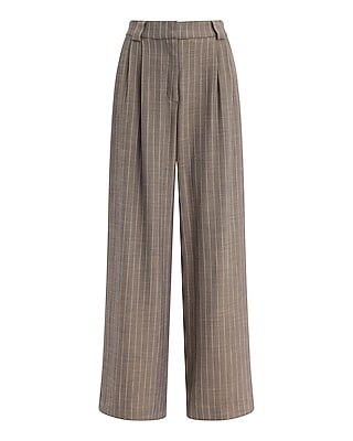 Pinstripe High Waisted Relaxed Trouser