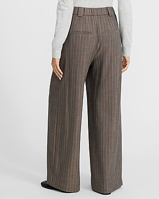 Pinstripe High Waisted Relaxed Trouser