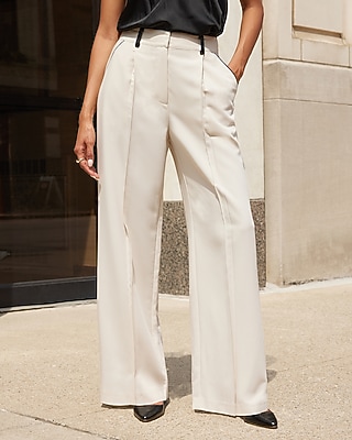 ladies white dress trousers Women's Wide Leg & Trouser Pants tank tops modern bride gown Name/Description:Shannon Custom - Long Sleeve Lace Gown w Attached Liner Royal Blue Long Satin Blazer