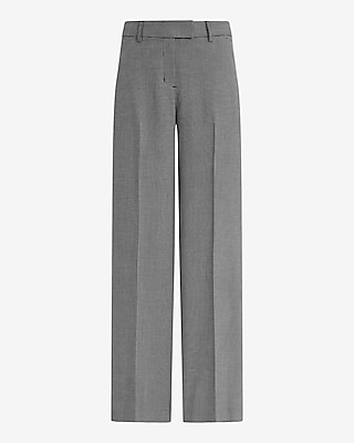 Editor Mid Rise Houndstooth Wide Leg Pant