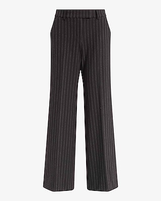 Editor Striped Mid Rise Wide Leg Pant