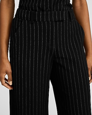 Editor Striped Mid Rise Wide Leg Pant