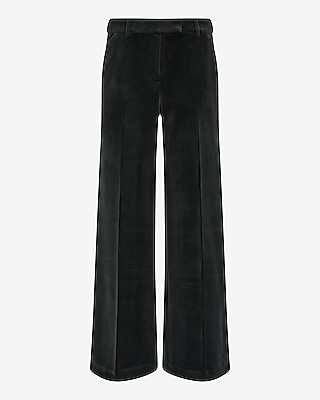 Editor Velvet Mid Rise Wide Leg Pant