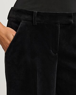 Editor Velvet Mid Rise Wide Leg Pant