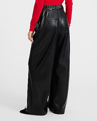 Faux Leather High Waisted Relaxed Trouser - image 2