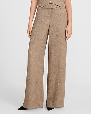 faxcopyexpress wide leg pants　s FAX COPY EXPRESS - Unisex V-line Wide Leg Suit Pants