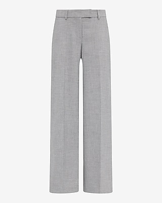 Editor Textured Twill Mid Rise Wide Leg Pant