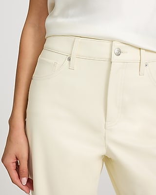 High Waisted Faux Leather Wide Leg Pant