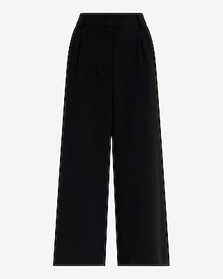 Signature Crepe High Waisted Cropped Relaxed Trouser