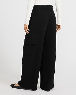 Signature Crepe High Waisted Cargo Relaxed Trouser