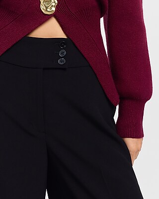 Editor Studio Stretch Twill High Waisted Wide Leg Pant