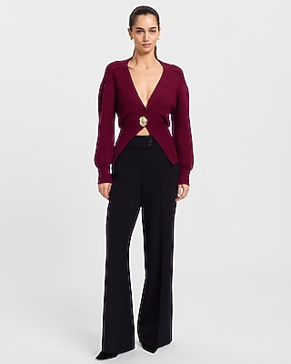Editor Studio Stretch Twill High Waisted Wide Leg Pant
