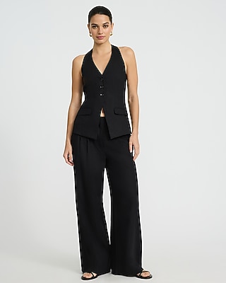 Linen-Blend High Waisted Relaxed Trouser - image 4