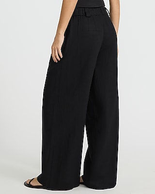 Linen-Blend High Waisted Relaxed Trouser - image 3
