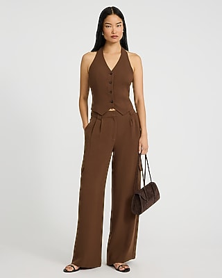 Signature Crepe High Waisted Cargo Relaxed Trouser