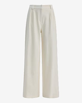 Linen-Blend High Waisted Relaxed Trouser