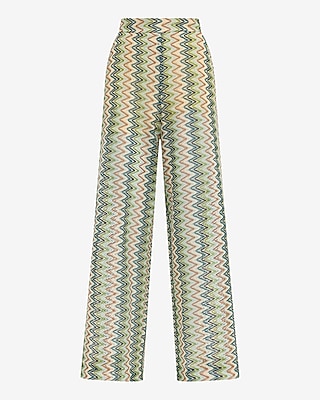 Chevron Crochet High Waisted Relaxed Trouser