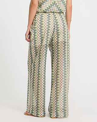 Chevron Crochet High Waisted Relaxed Trouser