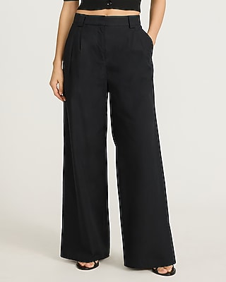 Poplin High Waisted Relaxed Trouser