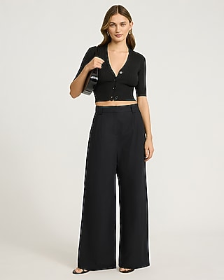 Poplin High Waisted Relaxed Trouser