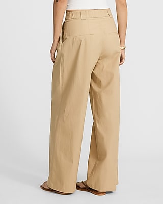 Poplin High Waisted Relaxed Trouser