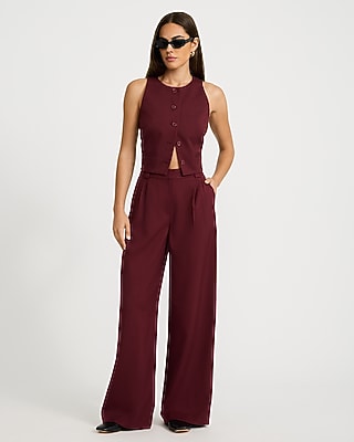 Twill High Waisted Relaxed Trouser