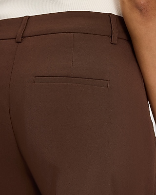 Editor Stretch Cotton Mid Rise Wide Leg Pant
