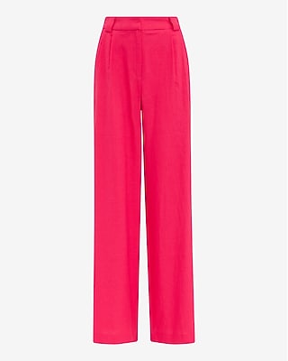 Linen-Blend High Waisted Relaxed Trouser