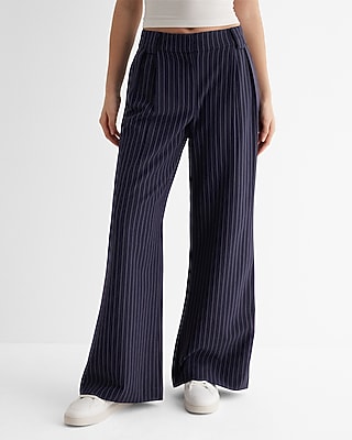 Stylist High Waisted Pinstripe Wide Leg Pant | Express