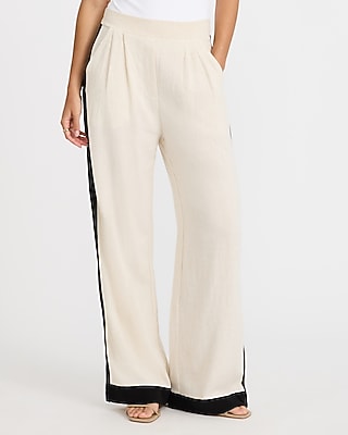 wide leg linen dress pants women Camille Wide Leg Linen Pants  Shop American Threads Women's Trendy Online Boutique White / L