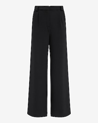 Textured High Waisted Relaxed Trouser