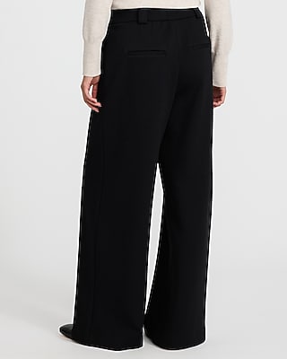 Textured High Waisted Relaxed Trouser