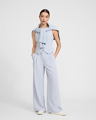High Waisted Relaxed Trouser in Signature Crepe