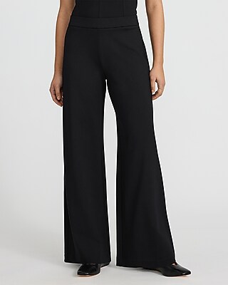 Pull-on Signature Ponte High Waisted Wide Leg Pant