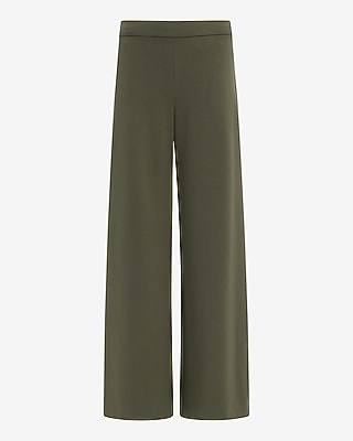 Pull-on Signature Ponte High Waisted Wide Leg Pant