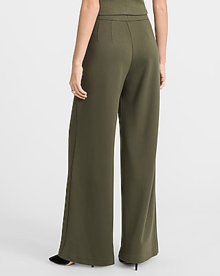 Pull-on Signature Ponte High Waisted Wide Leg Pant
