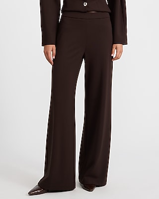 Pull-on High Waisted Wide Leg Pant in Signature Ponte