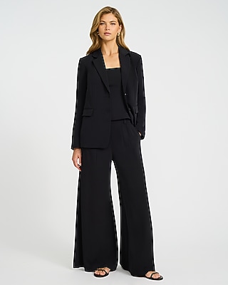 Luxe Stretch High Waisted Extreme Wide Leg Trouser